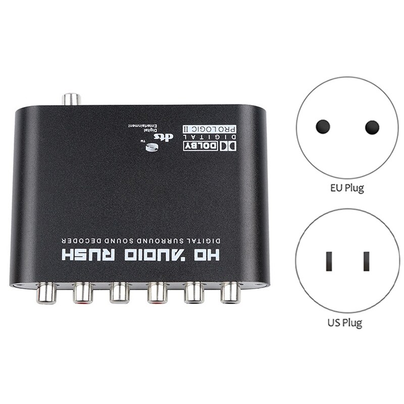 RCA Optical Digital Amplifier Analog Converte Amplifier HD Audio 5.1 CH Audio Decoder Coaxial