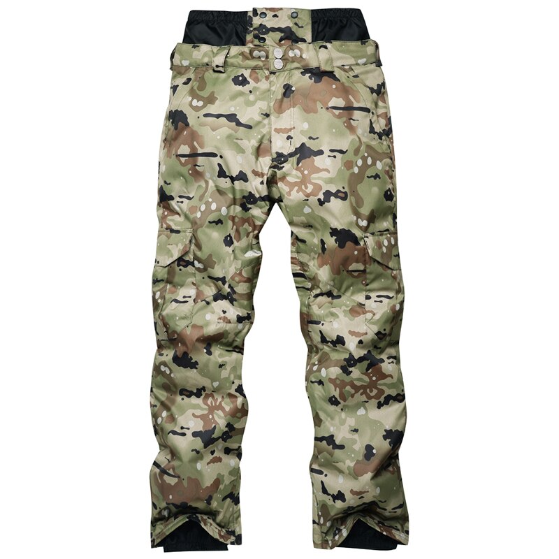 Pantalon de Ski hommes en plein air de coupe-vent imperméable à l'eau chaude neige pantalon hiver Ski Snowboard pantalon arctique Queen: Khaki Camouflage / L