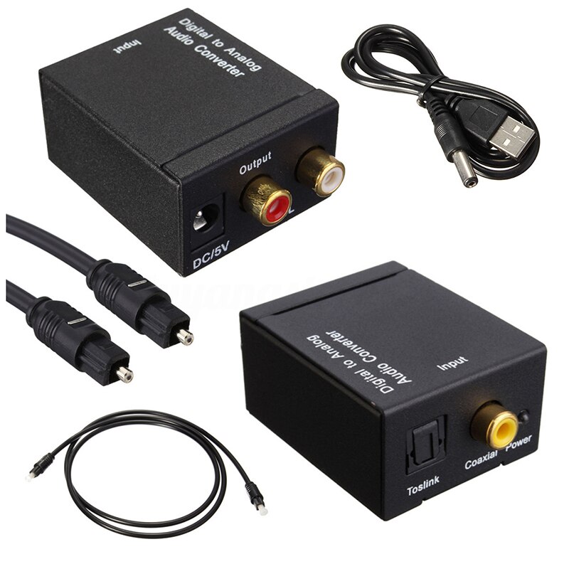 Digitale Optische Coax Toslink Signaal Naar Analoog Audio Converter Adapter Rca Sv
