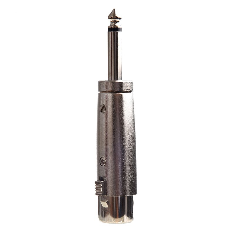 XLR hembra de 3 pines de color plateado a 1/4 "6,35mm macho Mono Jack adaptador de plomo AD