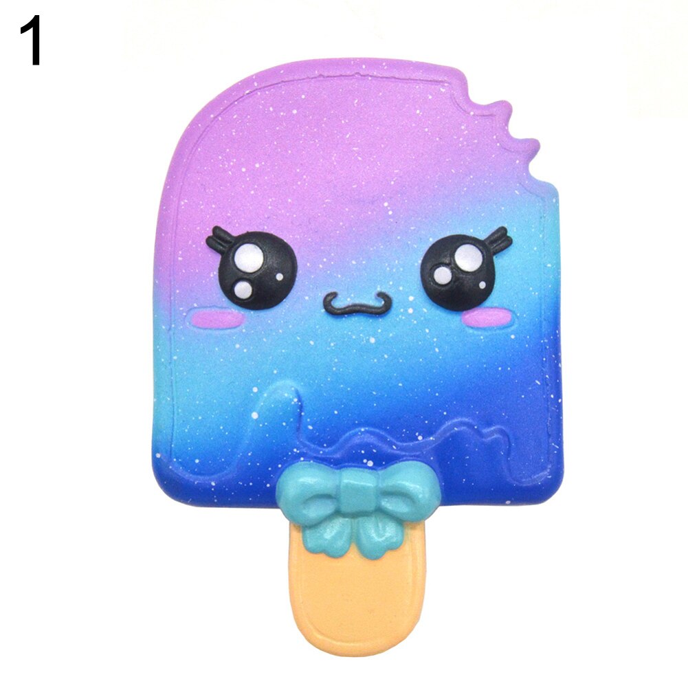 Leuke Kleurrijke Cartoon Ice Lolly Langzaam Stijgende Squeeze Decompressie Grappige Langzaam Stijgende Kids Adult Stress Relief Squeeze Speelgoed Gufts