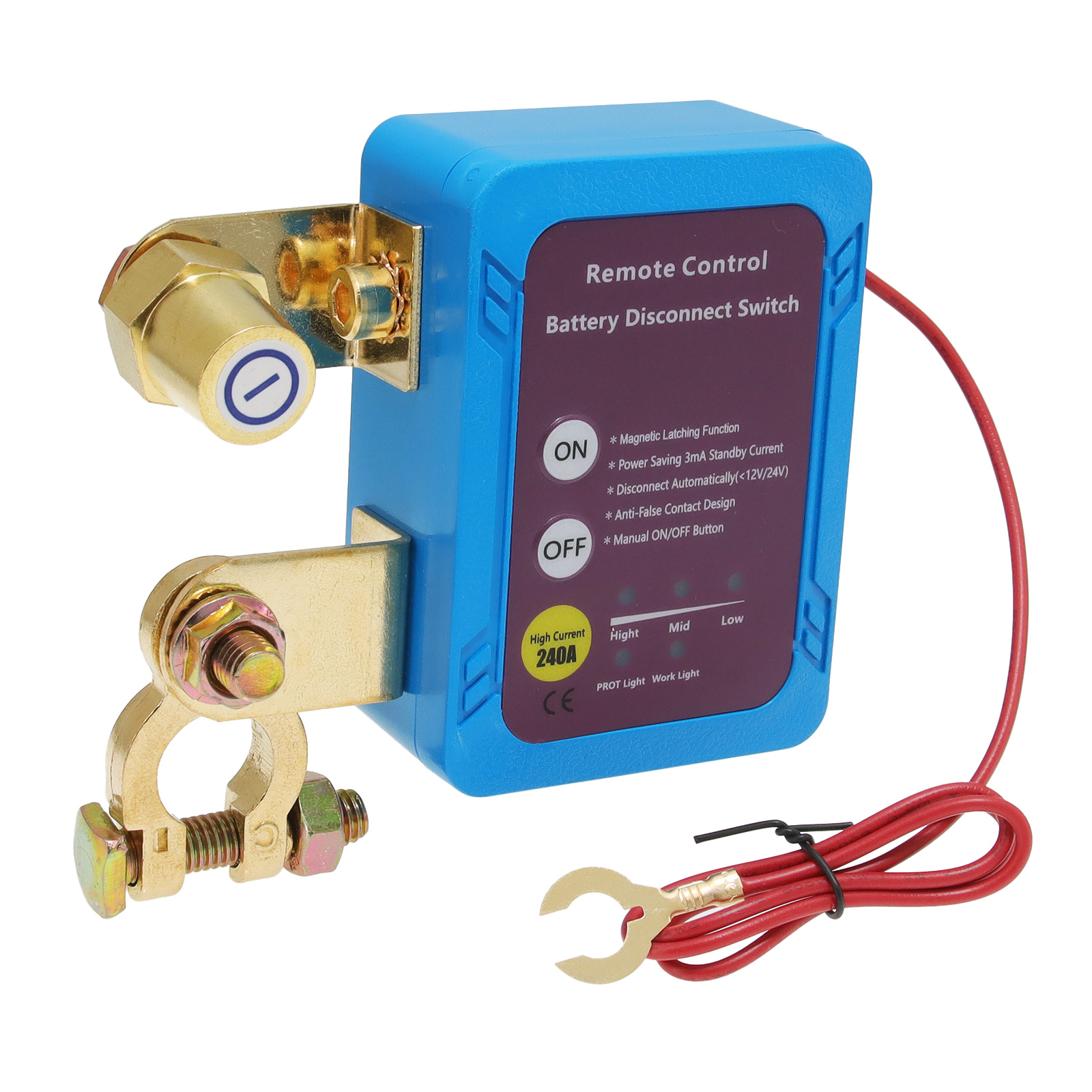 Nuovo 12V 240A Interruttore di disconnessione batteria per auto Interruzione rapida Controllo remoto Interruzione alimentazione Interruttori di uccisione Batteria protettiva personalizzata: Default Title