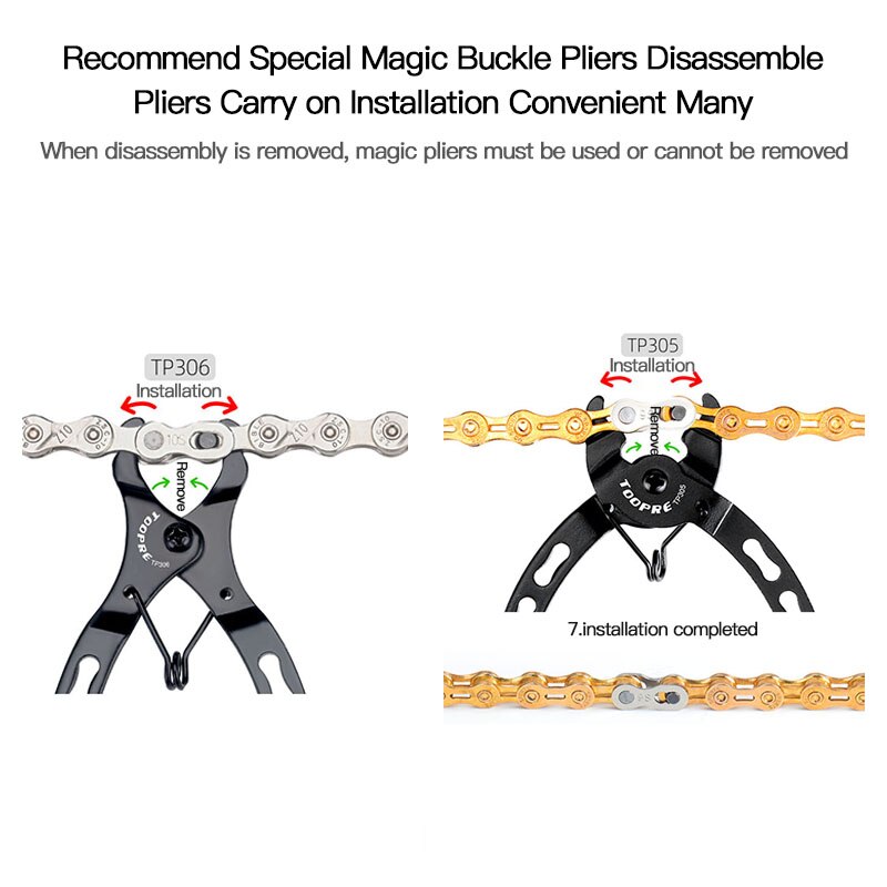 Bicycle Bike Open Close Chain Link Magic Buckle Removal Quick Repair Tool Chain magic buckle pliers chain installation tool