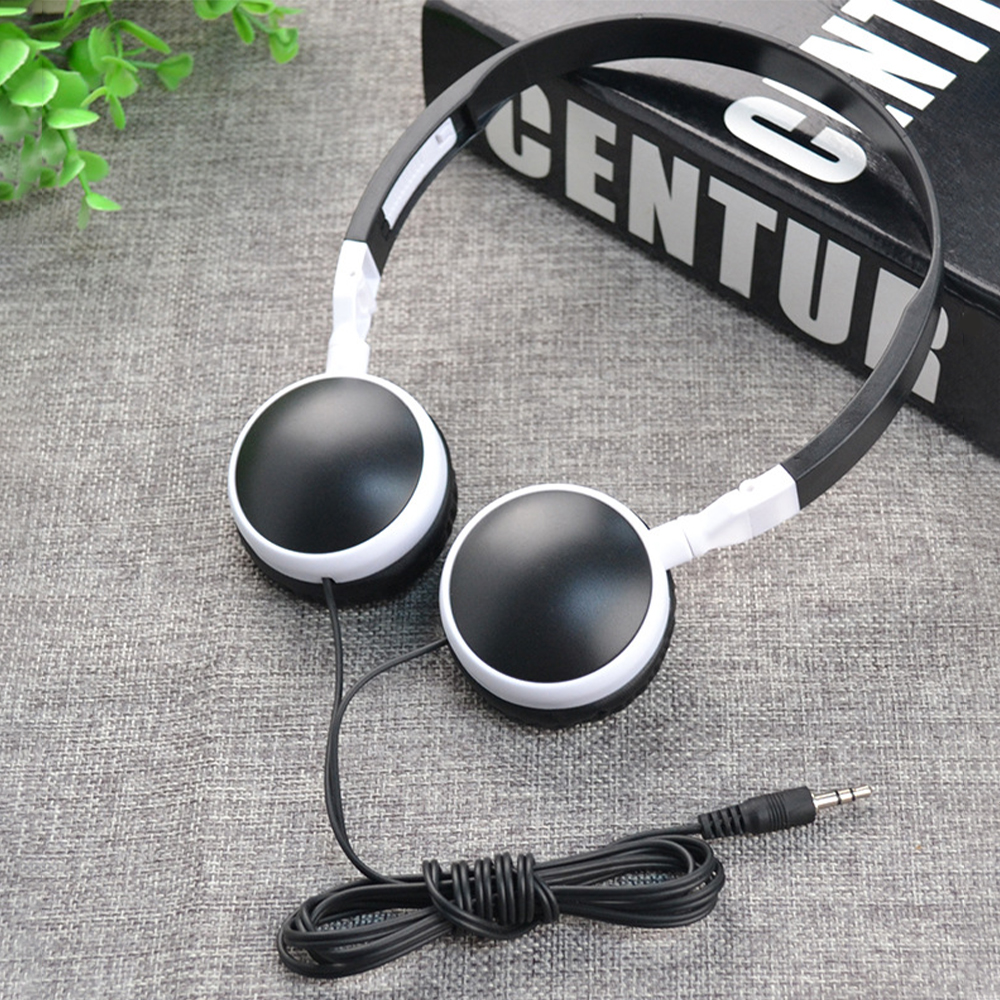 Moda com fio dobrável fones de ouvido 3.5mm alta fidelidade áudio baixo fone música esportes jogo fone para telefone desktop tablets pc