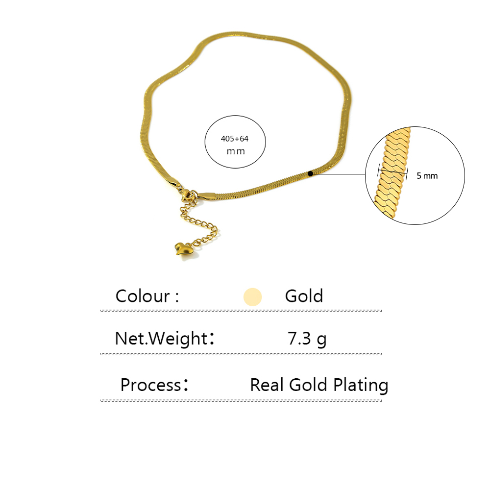 Yhpup Charm Geometrische Snake Collier Trendy Roestvrij Stalen Sieraden Gouden Metalen Ketting Брелок Voor Vrouwen