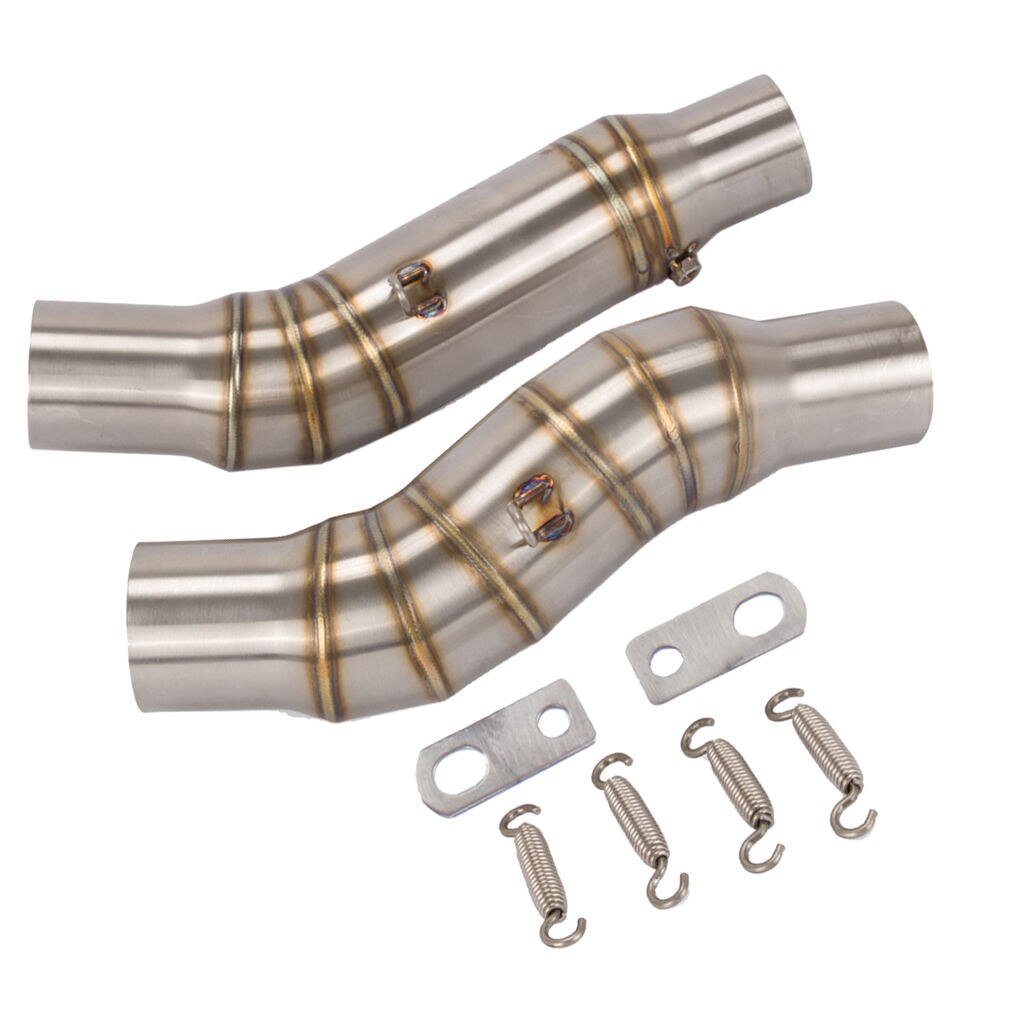 Collecteur d'échappement central, 51mm, en acier inoxydable, 2 pièces, pour moto Kawasaki Z-1000, ,