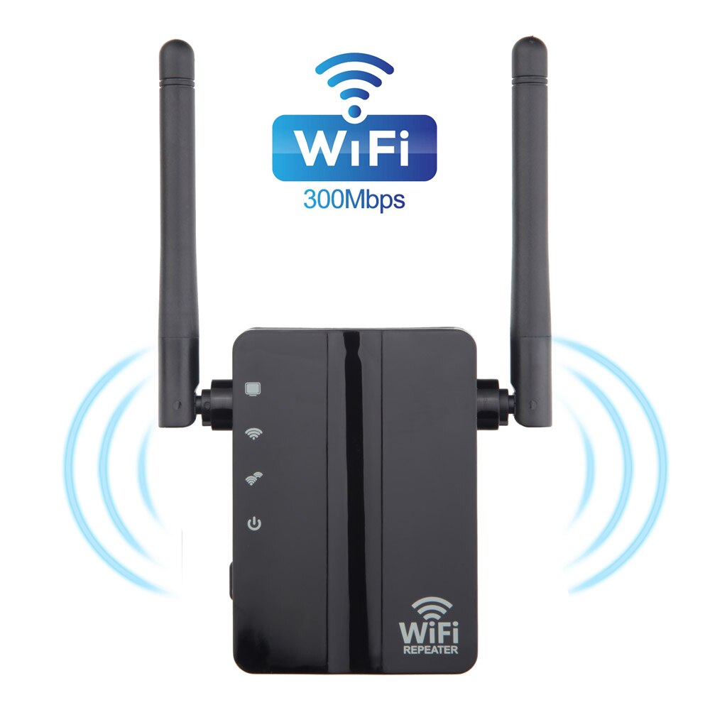 Trådlös wifi repeater wifi extender 300 mbps wi-fi förstärkare långdistans wifi signalförstärkare ultraboost långdistans wifi repiter: Eu-kontakt / 2.4g svarta