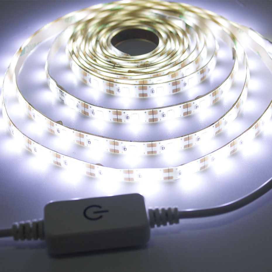 Waterproof Led Mirror Light Strip Bathroom Makeup Light Tape Touch Dimmable USB 5V Dressing Table Mirror Backlight 1m 2m 3m 5m: White / 2M