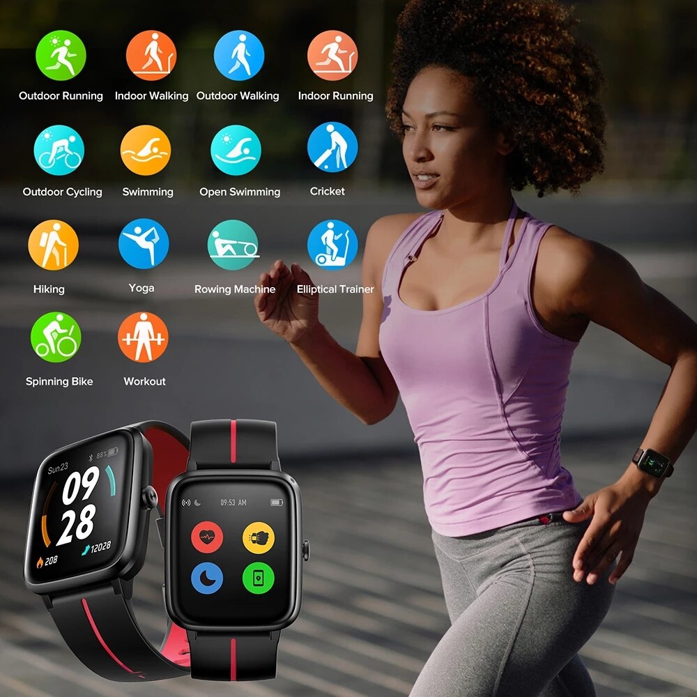 Ulefone montre GPS Smartwatch intégré GPS 5ATM bande étanche surveillance du sommeil de la fréquence cardiaque pour Android IOS montre intelligente