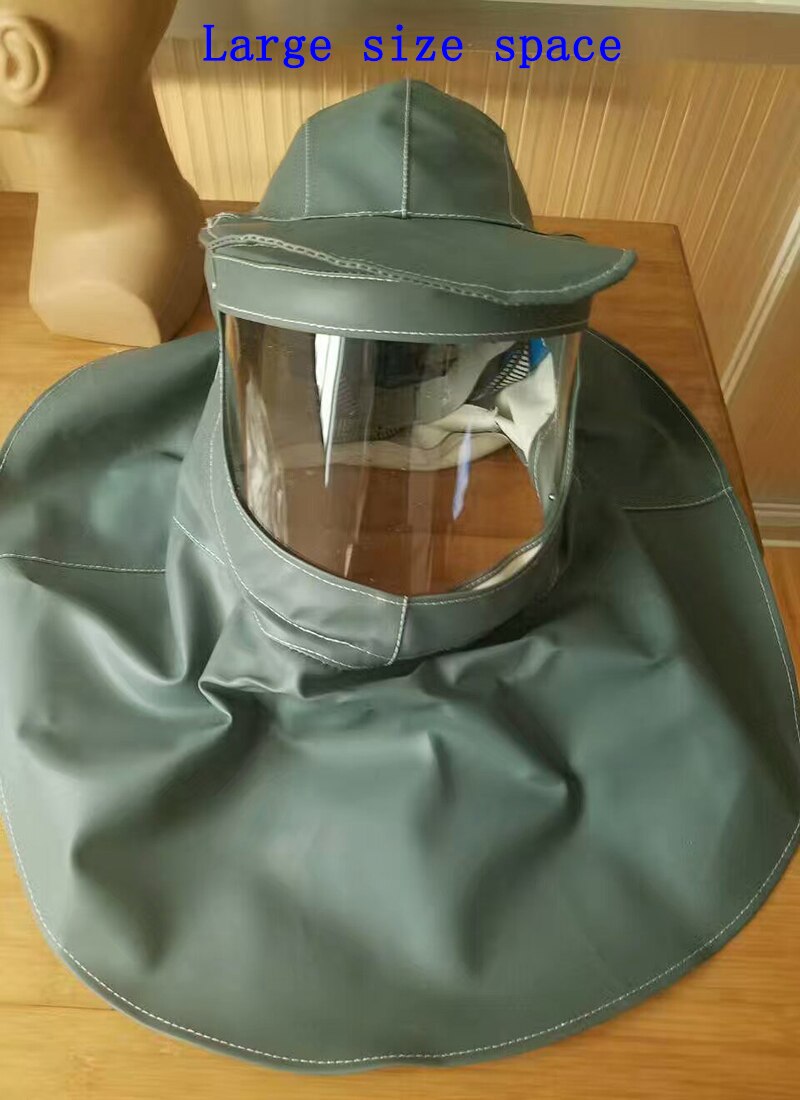 HH1083 Acid and alkali Face mask helmet Painting sandblasting profession Breathe Anti-smashing shawl safety hat