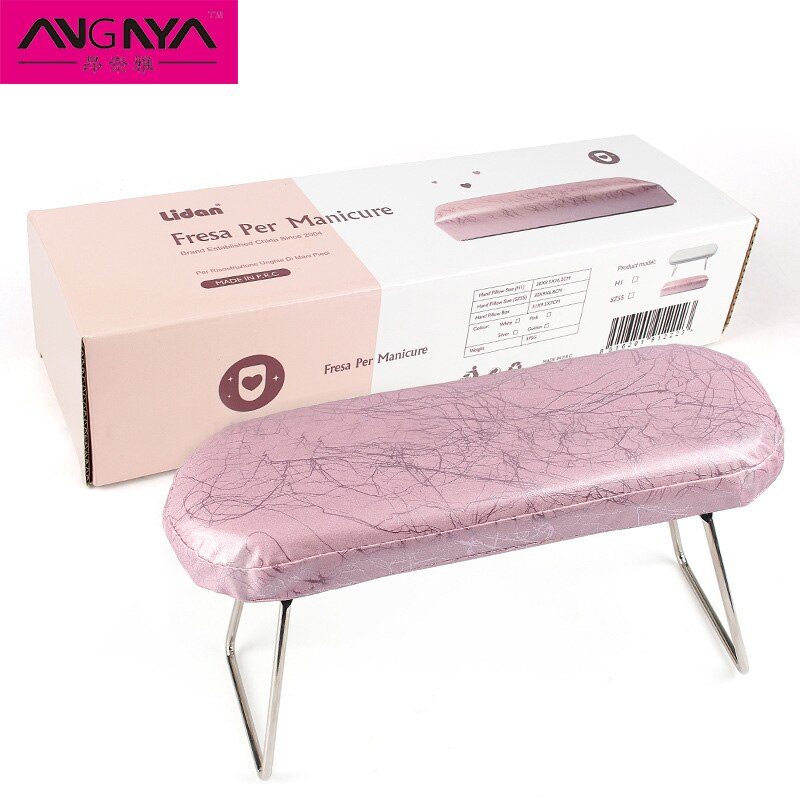 ANGNYA Luxury Marble Manicure Table Nail Art Hand Pillow PU Leather Manicure Arm Rest Cushion for Nail Art Salon Home Manicure: Pink
