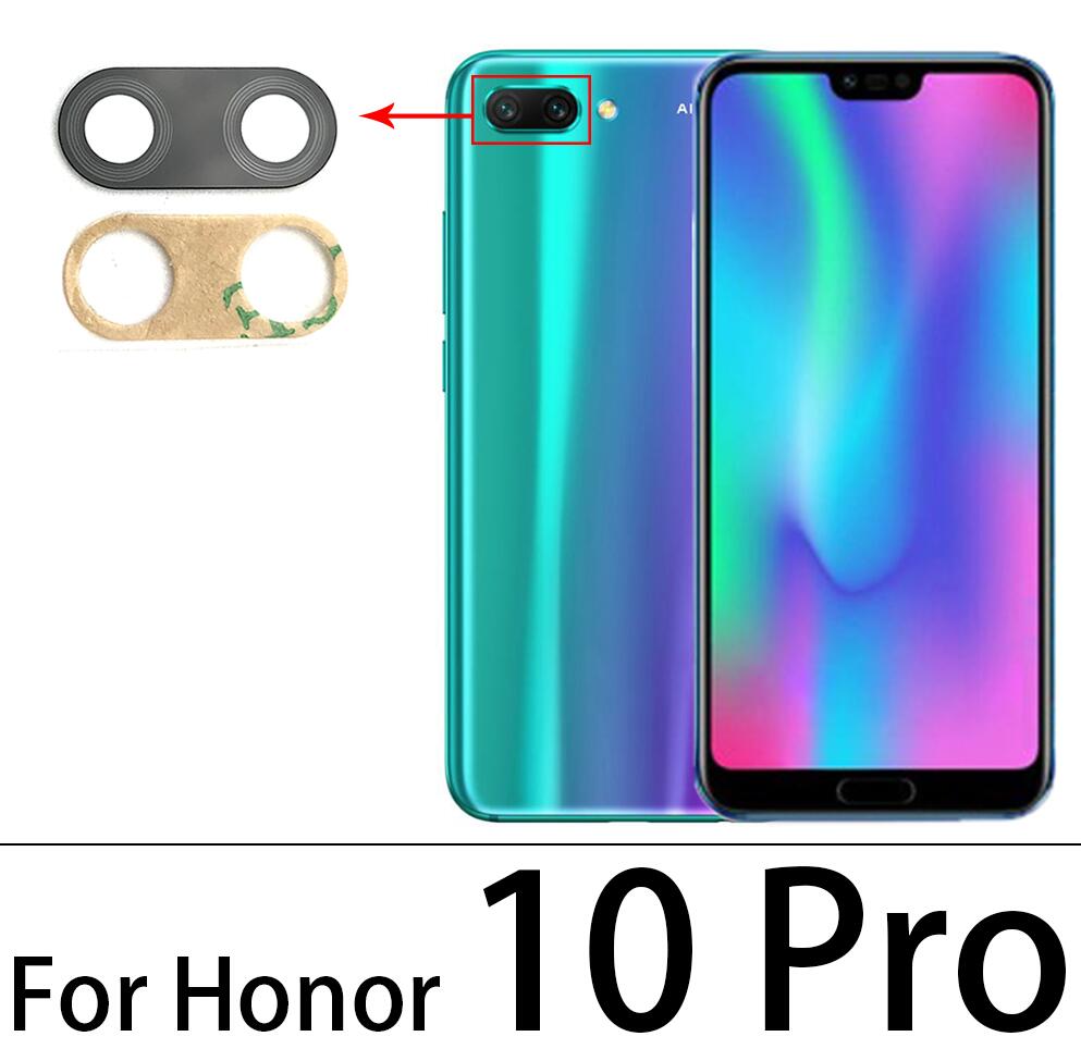2Pcs Rear Back Camera Glass For Huawei Honor 9X V20 V30 X10 20i 20 10 30 Pro Lite 20S 10i 30s Camera Lens With Sticker Adhesive: Honor 10 Pro