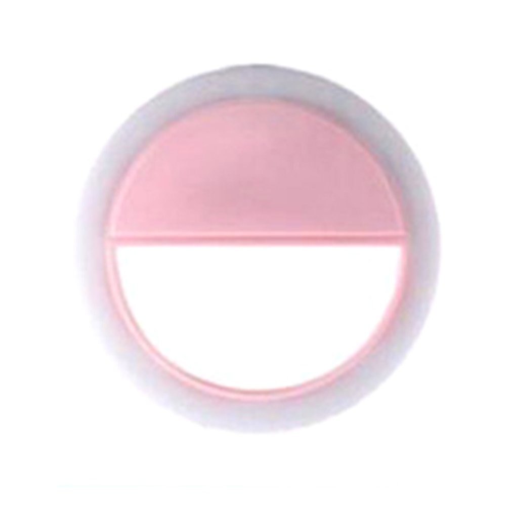 Mini Mobile Phone Led Self-Timer Light Anchor Beauty Lens Live Artifact Round Explosion Ring Mobile Phone Fill Light: Pink