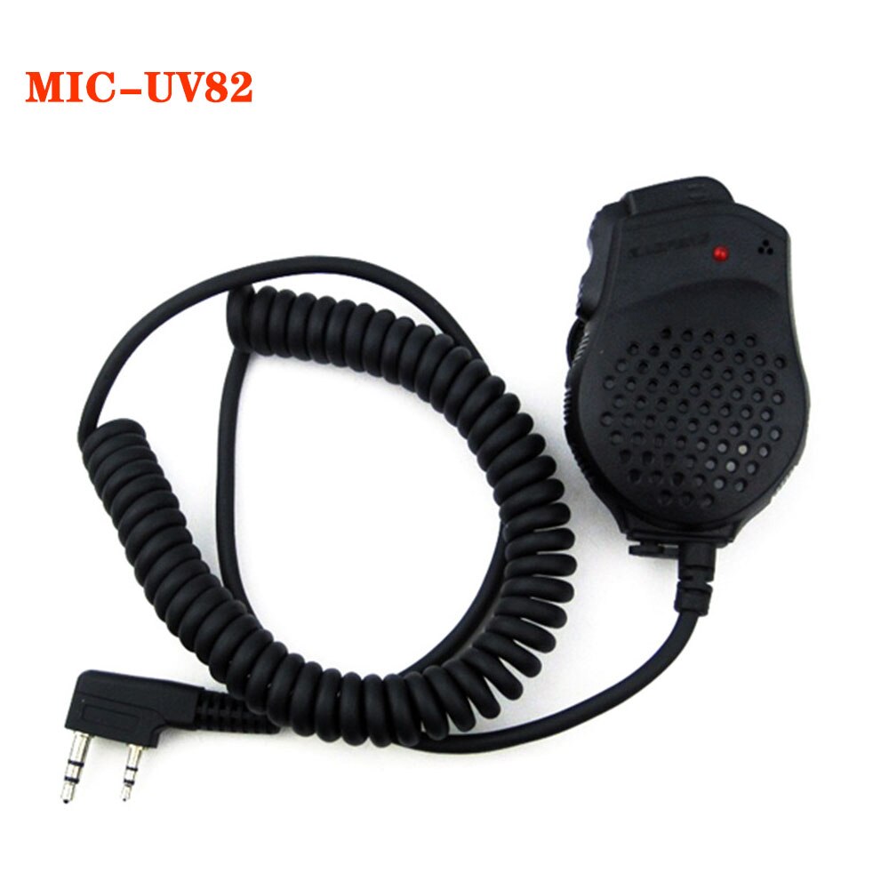 2PCS Dual PTT Earpiece MIC Speaker UV-82 UV-8 UV82L UV-89 UV-82 Plus UV-82TP GT-5TP UV-82HP UV-82HX Microphone for Baofeng UV 82: 1PCS