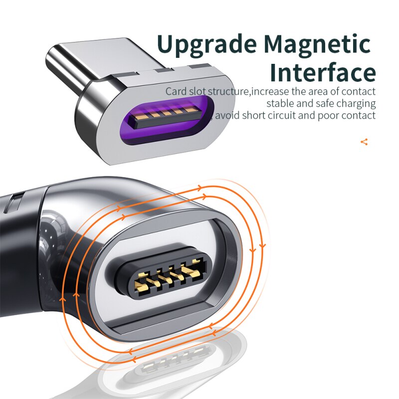 Nowy 100W USB C magnes adapter magnetyczny typu C dla zawodowiec MateBook szybkie ładowanie typu c Port ładowarka robić laptopa USB-C adapter robić kabla danych