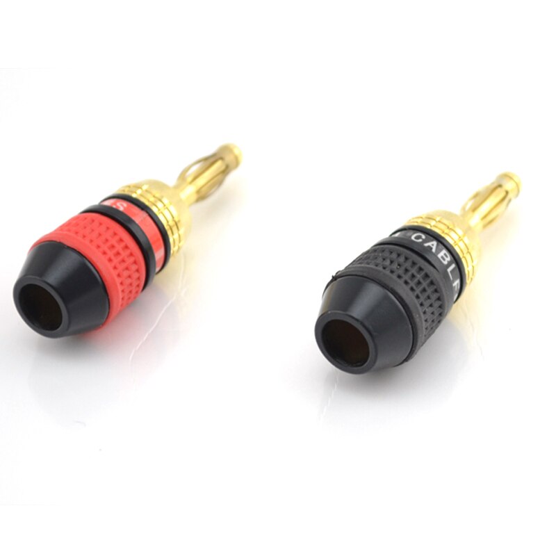 4pcs Hi-end Aurum Pro Series 24k Gold plated plug Connector Banana Plugs hifi speaker banana plugs