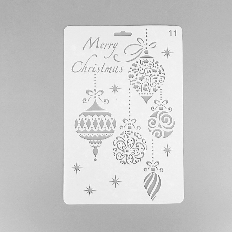 Christmas Hand Drawing Stencil Tools Toys DIY Photo Album Novelty Educational Children Various Styles Art Supplies: 11