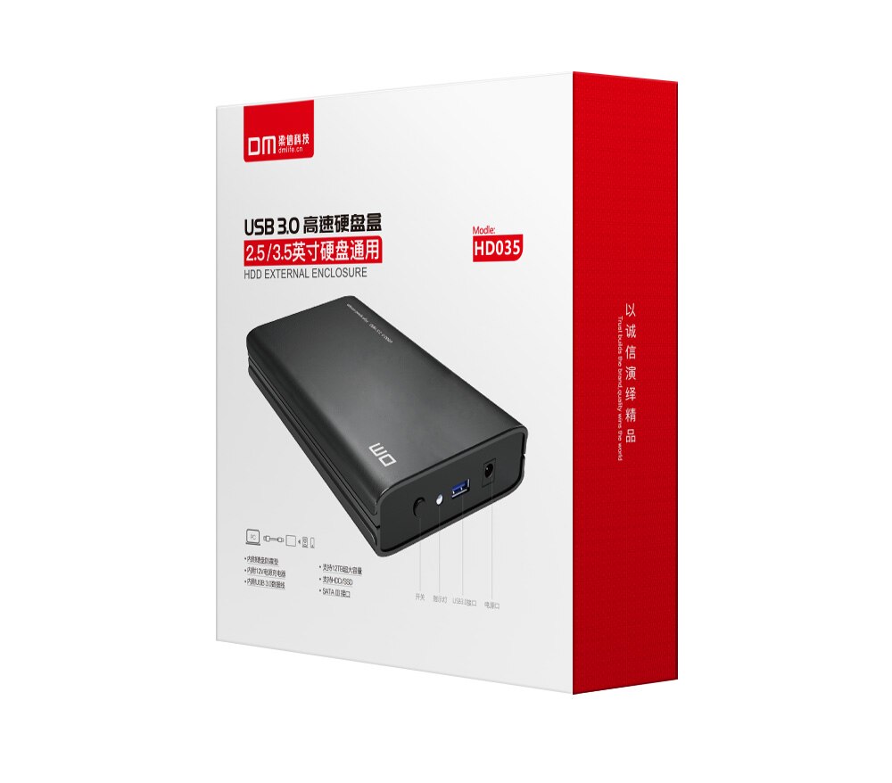 Dm 3.5 tum sata 3 to usb 3.0 hårddiskhölje  hd035