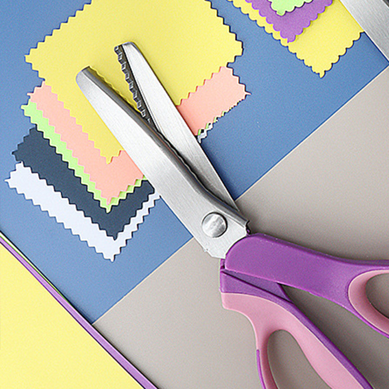 Leather Scissors Stainless Steel Tailor Scissors with Zigzag Shape Zigzag Fabric Scissors Cutting Garment DIY