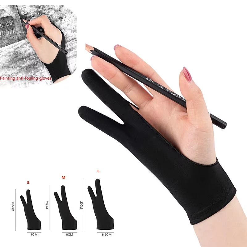 Guantes para tableta, guantes de dibujo, mano izquierda, dibujo, guante Digital para dibujar, guante gráfico, pintura, guante para tableta