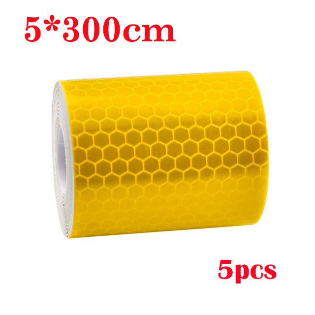 5*300 cm Auto Reflecterende Tape Sticker Veiligheid Mark Auto Styling Zelfklevende Waarschuwing Tape Motor Fiets Film decoratie Tool: Bruin