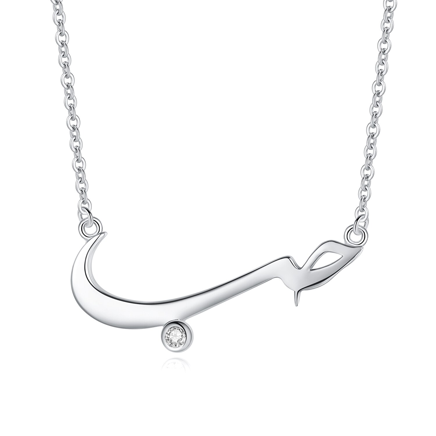 Tongzhe 925 Sterling Zilveren Ketting Voor Vrouwen Liefde Arabisch Vriendschap Cz Verklaring Hanger Ketting Engagement Sieraden: Style 1