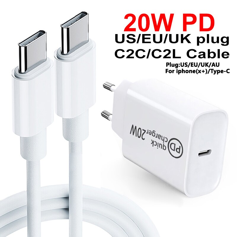 Universele Reizen Mobiele Telefoon Oplader Adapter 20W Smart Telefoon USB-C Snelle Laders Opladen Hoofd Voor Iphone 13 12 Samsung s8 S9
