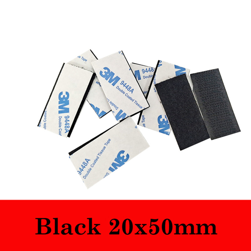 10 Paren/partij 3M Sterke Zelfklevende Lijm Klittenbandsluiting Tape Nylon Sticker Haak Lijm Voor Diy Accessoires: Black 2cm X 5cm