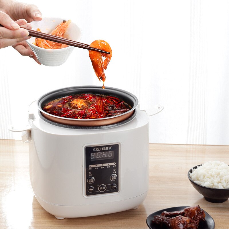 1.5L Mini Electric Rice Cooker Heating Food Multifunction Meal Cooking Pot 1-3 People Lunch Box EU US Plug