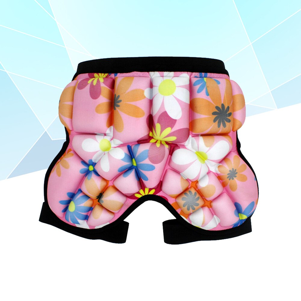 Short de protection des hanches pour enfants, 1 pièce, ajustable, léger, pour le Ski, le Snowboard, le patinage à roulettes, le Hockey, le football, fleur rose: Picture 1