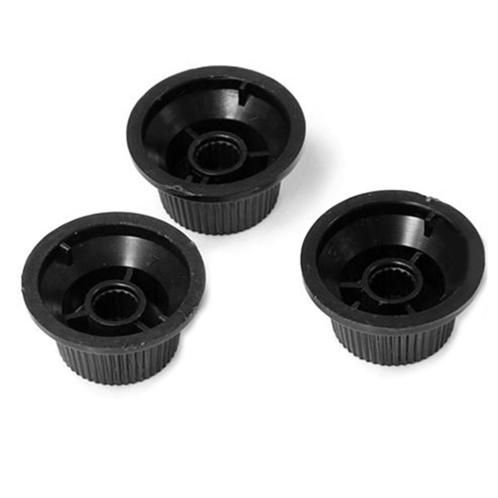 3 Stks Elektrische Gitaar Top Hat Knoppen Zwart Traditionele Vervanging Volume en Tone Knop - 1 Volume en 2 Tone Knoppen voor Elektrische Gitaar