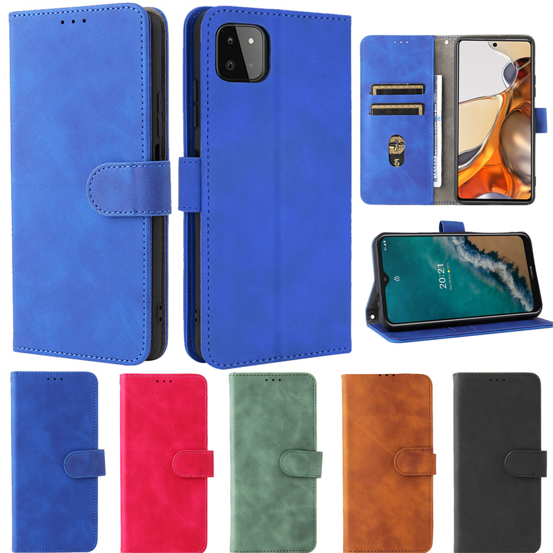 A23 Een 23 5G Case Skin Gevoel Flip Lederen Funda Voor Samsung Galaxy A23 A22 A22 Een 22 Cover portemonnee Volledige Bescherm Mobiele Telefoon Case
