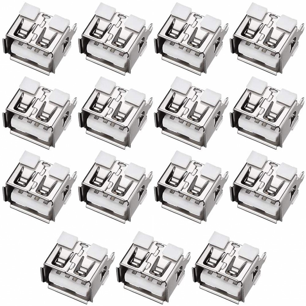Prise USB Type A Femelle Verticale à 4 Broches, 100mm, 15mm, 180mm, 13.7mm, 17.5mm, Wild USB, 19.6 PCs, 20.5