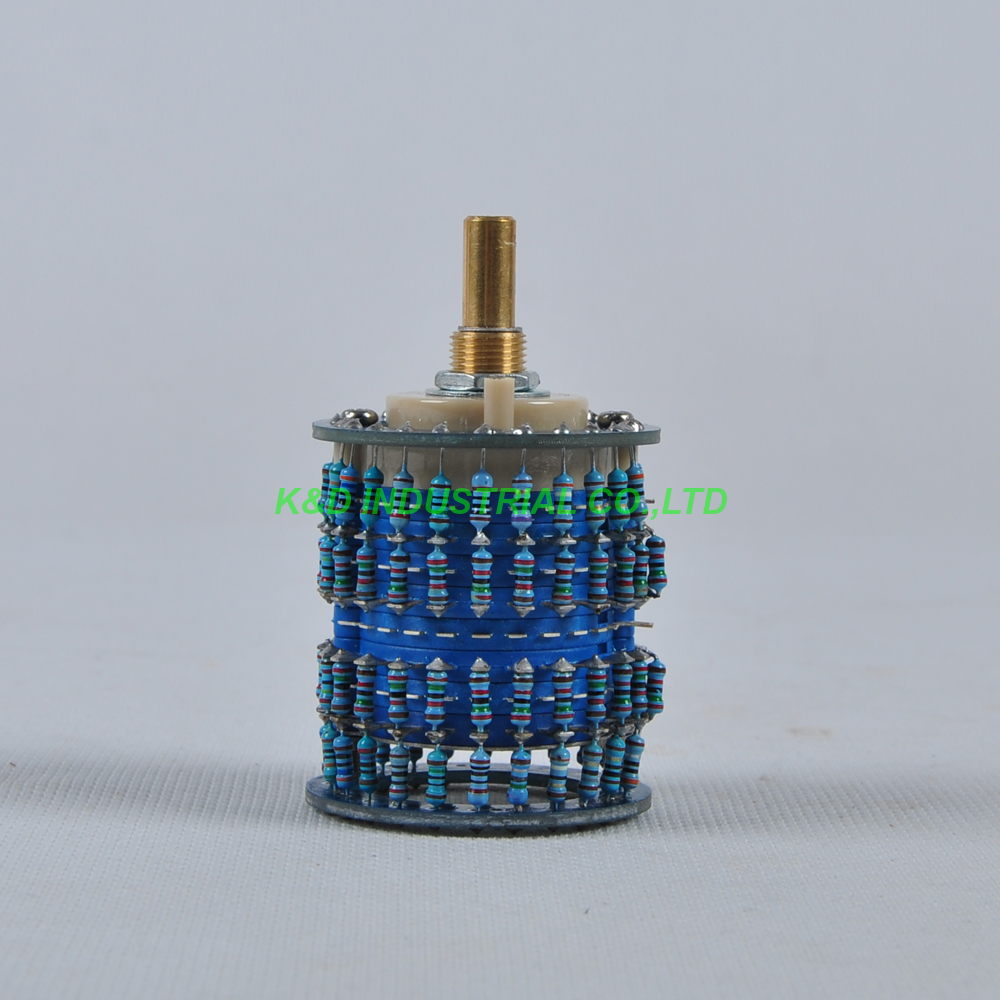 1 unidad 24 escalones atenuador tipo escalera Control de volumen Pot Log 10KA Stereo para guitarra