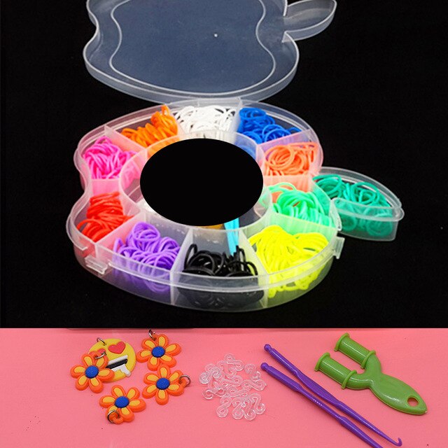 600 stuks elastiekjes voor meisjes, voor kinderen, elastiekjes om te weven, veterarmbandjes, speelgoed, kauwgom voor armbanden, doe-het-zelf materiaalset: 03