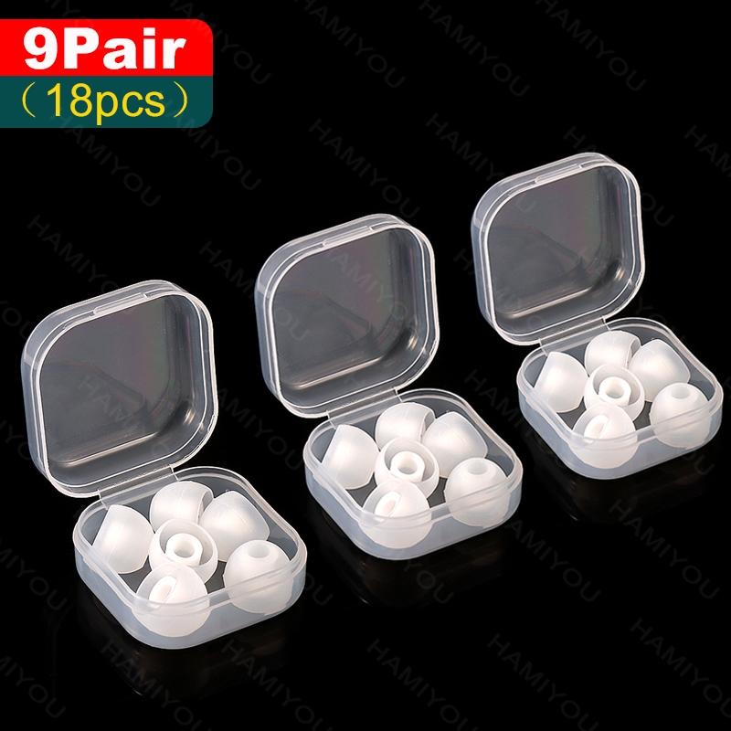 9-3 paren, noise cancelling siliconen oortelefoon accessoires, 4mm vervangende oortelefoon accessoires, zachte oordoppen, L M S in oortelefoon oordoppen. Geschikt voor hoofdtelefoons met poorten van 4-6 mm diameter: l / Bruin