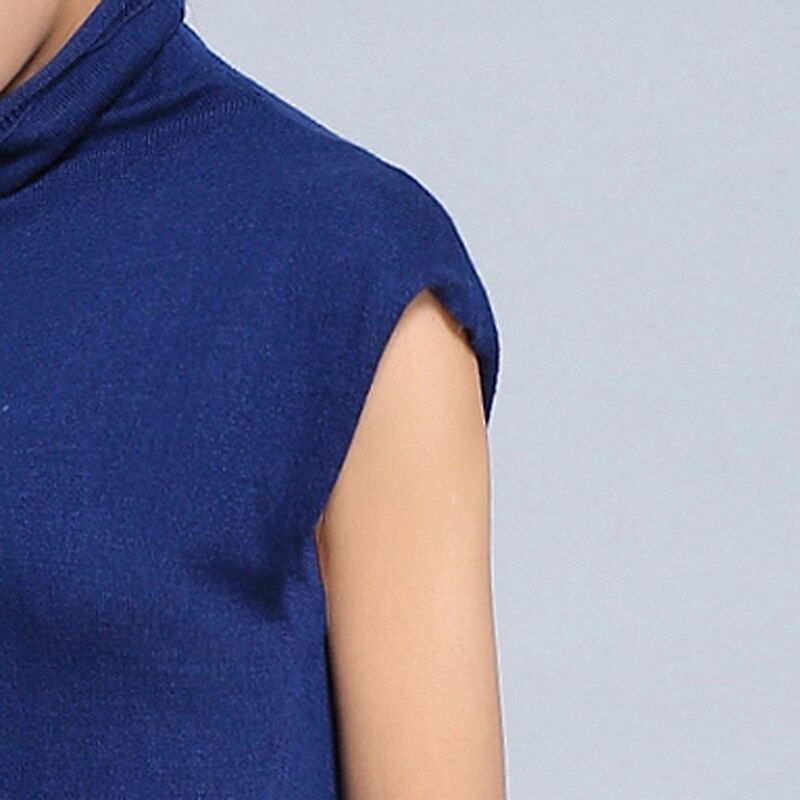 Women's Spring And Summer Cashmere Dresses Women Knitted Pullovers Female Long Solid Turtleneck