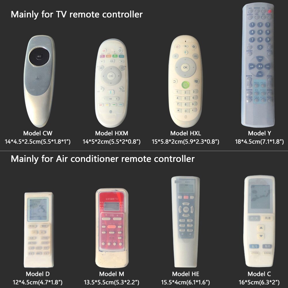Transparent Silicone Remote Control Cover For Hisense Konka Haier TV Air Conditioner Remote Control Case Dust Protective Case