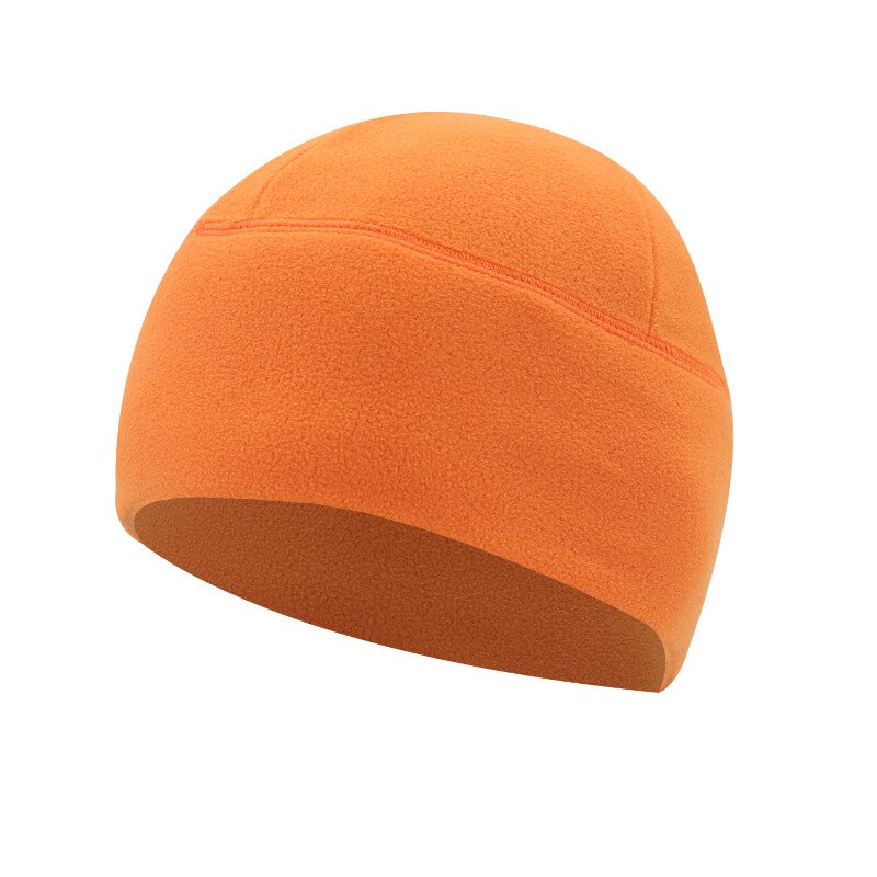 Chapeau polaire coupe-vent pour homme et femme, casquette chaude, sport de plein air, cyclisme, hiver: CA086-Orange