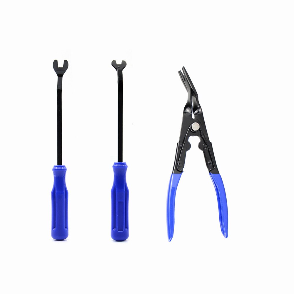 Newly Car Headlight Repair Installation Tool Trim Clip Removal Pliers Blue/Red for Car Door Panel Dashboard Removal Tool: 3PCS Blue