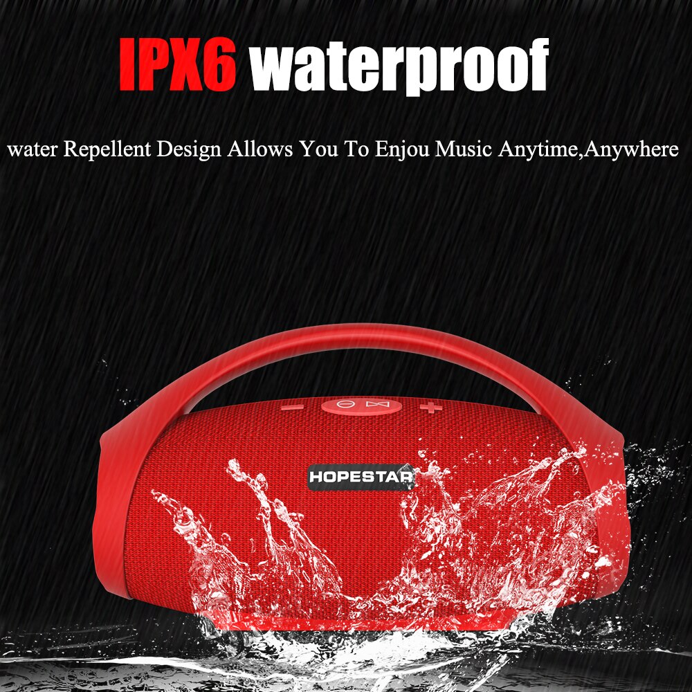 HOPESTAR-H32 Portable bluetooth speaker wireless outdoor waterproof IPX6 mini speakers big power 10W Column boombox music FM TF