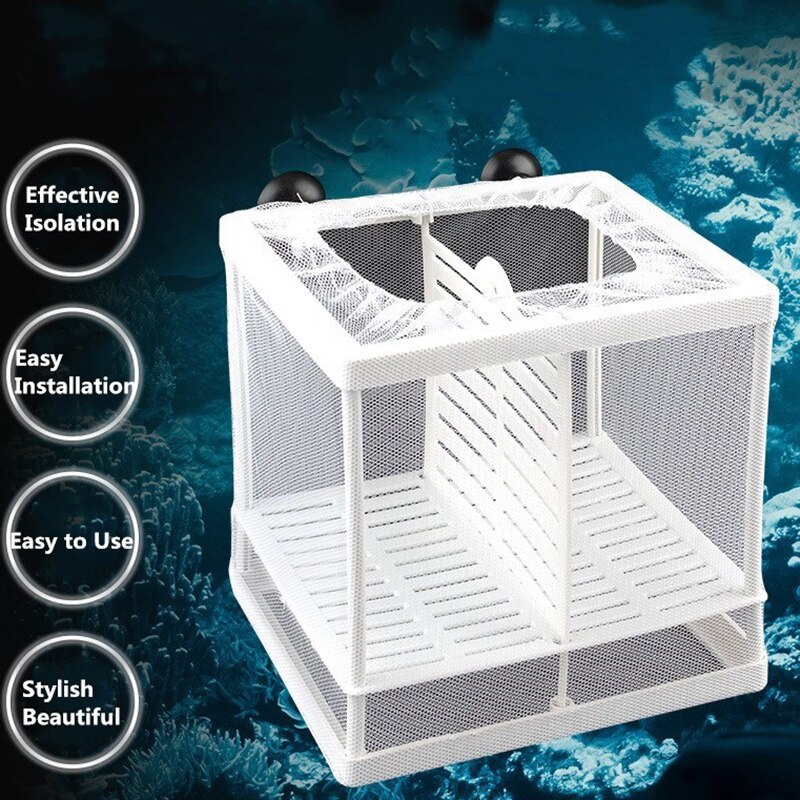 Aquarium Fish Breeding Breeder Box Baby Fish Hatchery Isolation Net Fish Tank Hanging Aquarium Accessory Supplies