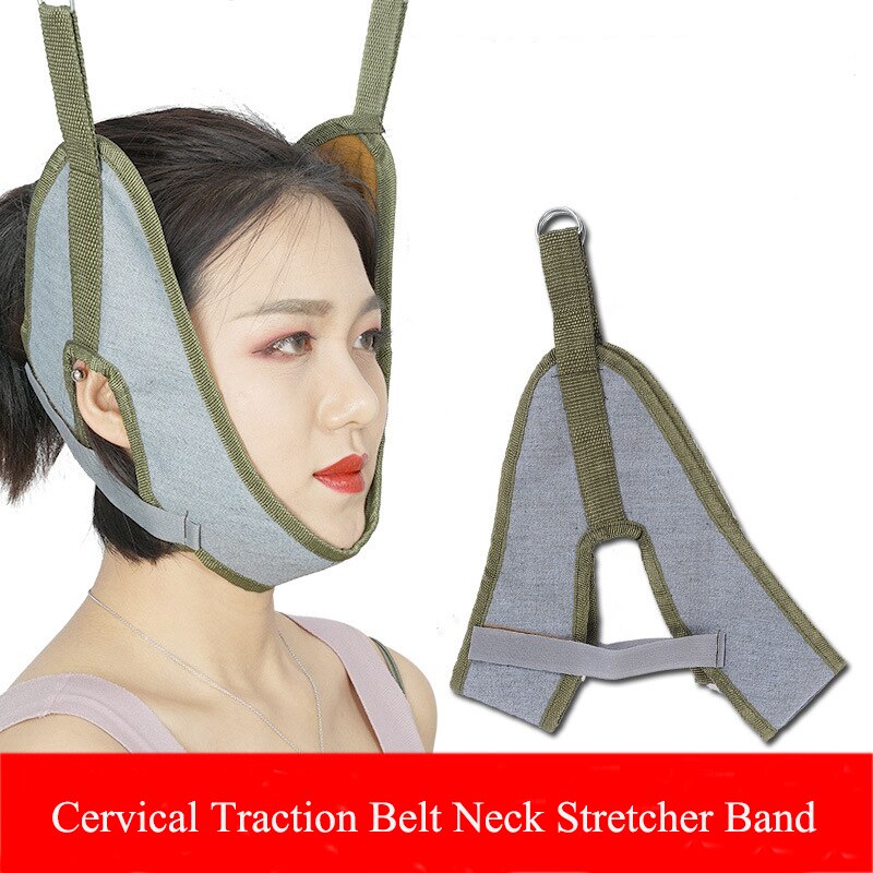 1Pcs Opknoping Cervicale Tractie Apparaat Zachte Hals Stretching Riem Pijnbestrijding Metalen Beugel Chiropractie Nek Tractie Kussen: Gray