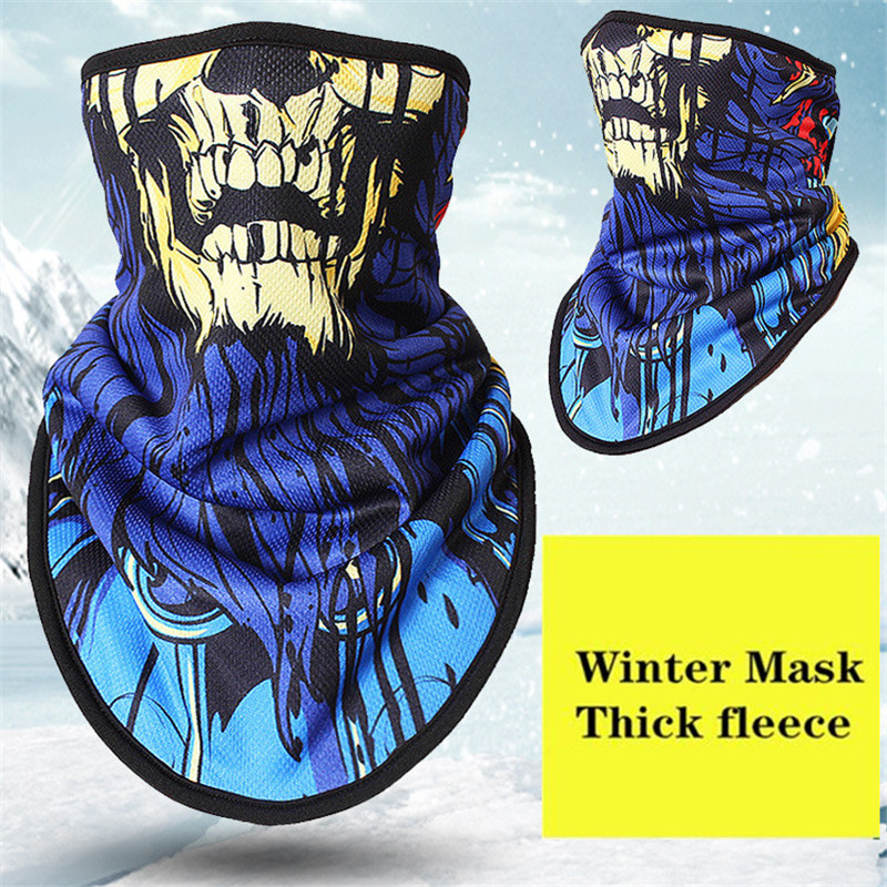 Winter Fleece Ski Scarf . Cycling Snowboard Equipment Bandana Headwear Mask Neck Triangle Thicken Warm Women Men Skull Bibs: NO.15