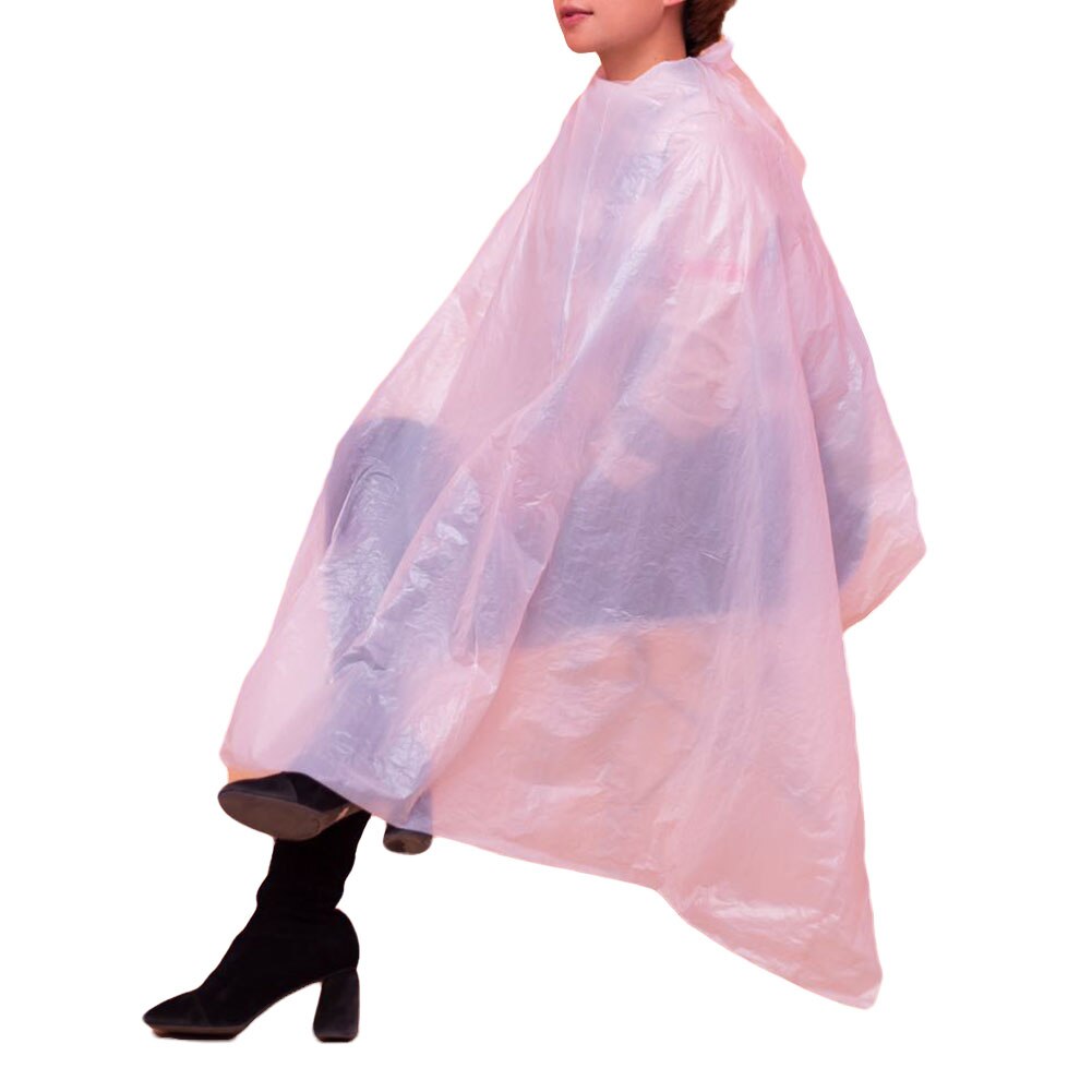 Disposable Cloth Shawl Transparent Waterproof PE Cloak Hair Dyeing Hair Cut Barber Shop Perm Dyeing Tool