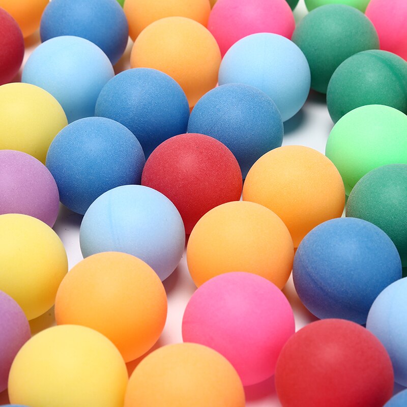 Pelotas de Ping Pong 100 unids/pack entretenimiento pelotas de tenis de mesa de color 40mm colores mezclados para el juego y publicidad