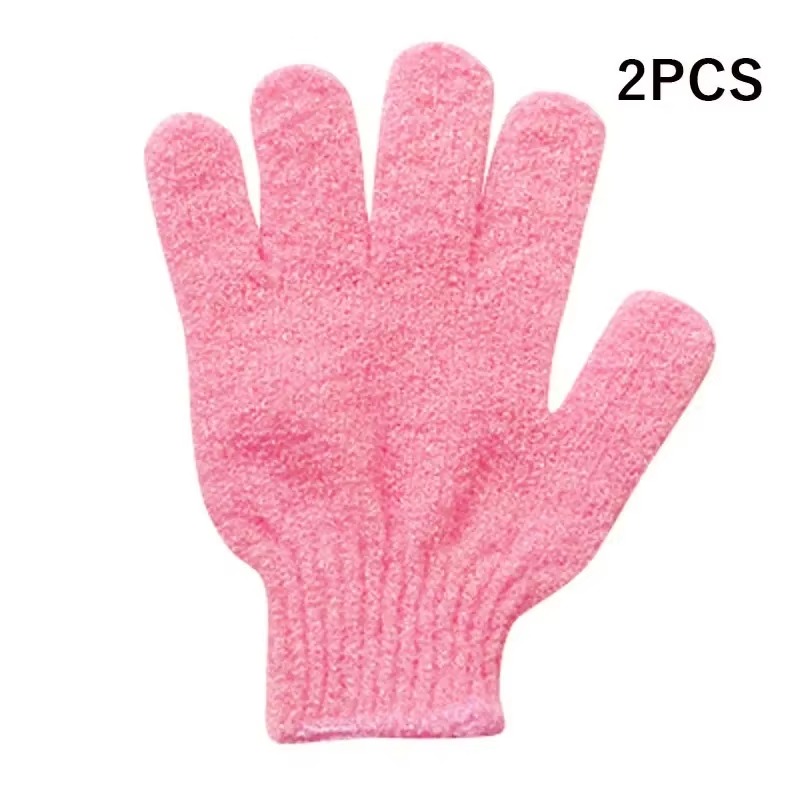 Guantes exfoliantes, esponja de baño para el cuerpo, eliminador de piel muerta, cepillo de ducha para baño, masajeador, exfoliante, baño mágico, 2 uds.: Gris