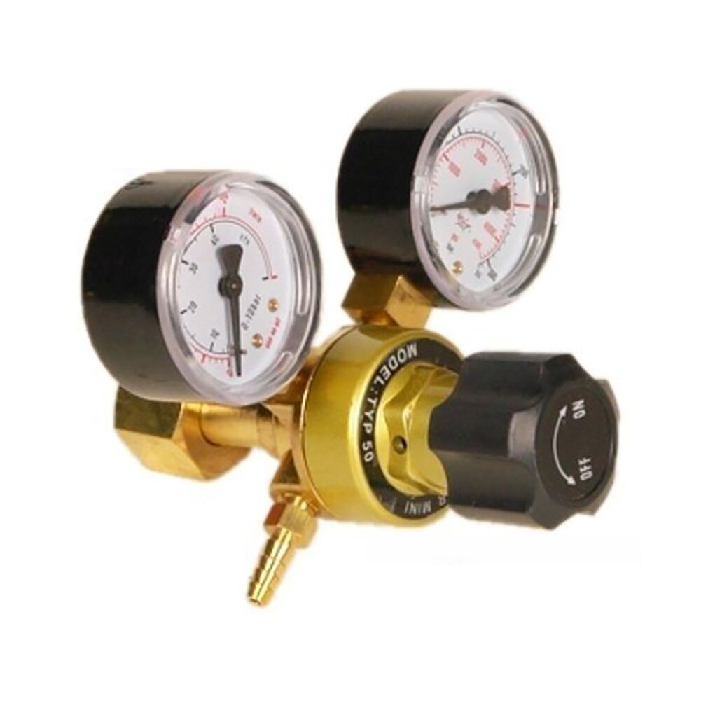 Accessoires Argon CO2 Home Gas Fles Tool Lassen Reducer Messing Twin Gauge Mig Tig Drukregelaar Mini Hoge Nauwkeurigheid