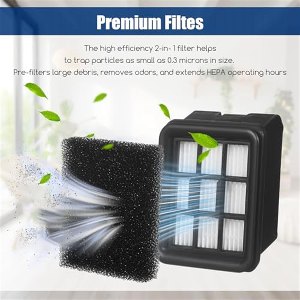 Replacement Brush Roller Filter Set for Bissell HF3 3649A Vacuum Hepa Filters Vacuum Cleaner 2Multi-Surface Brush Roller