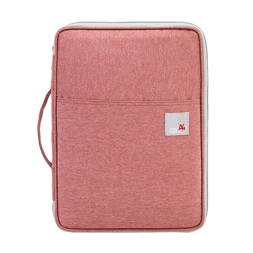 Multi-functional A4 Document Bags Filing Pouch Portable Waterproof Oxford Cloth Organized Tote For Notebooks Pens Computer Stuff: A Pink Bag